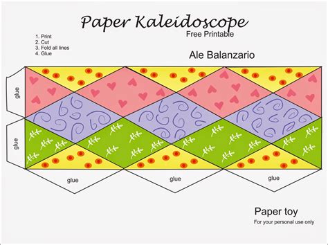 Ale Balanzario Ilustracion: Kaleidoscope Free Paper Toy