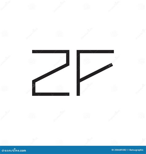 Zf Initial Letter Vector Logo Icon Stock Vector Illustration Of