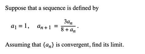 Solved Suppose That A Sequence Is Defined By Chegg