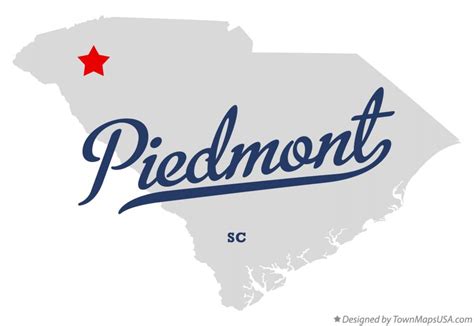 Map of Piedmont, SC, South Carolina