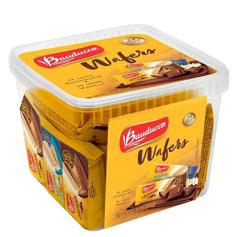 Bauducco Mini Wafer Cookies Chocolate And Vanilla 3 Creamy