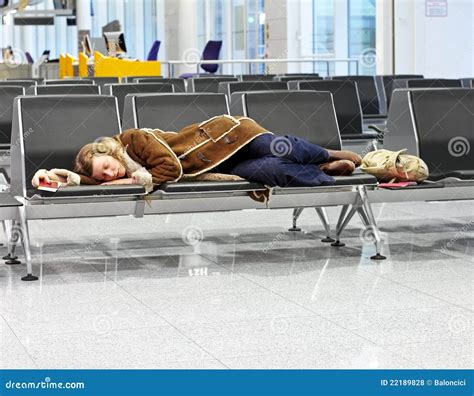 Airport Overnight Stock Photo Image Of Girl People 22189828