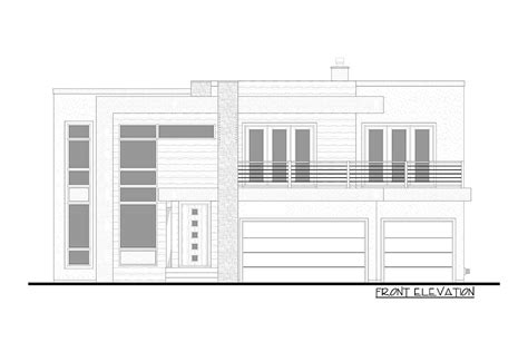 Striking Modern House Plan With Second Floor Patio Ab