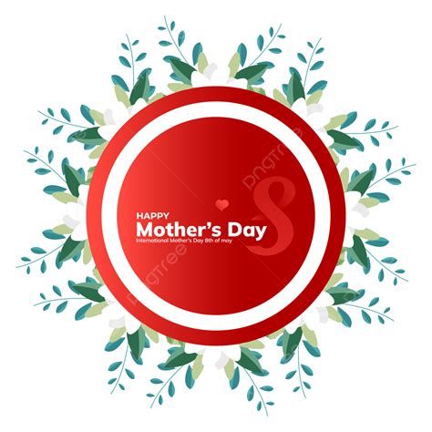 Happy Mothers Day Lettering With Hearts Of Love Elements Clipart Love