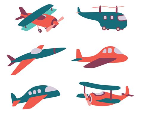 Set of cute plane. vector illustration 8122990 Vector Art at Vecteezy