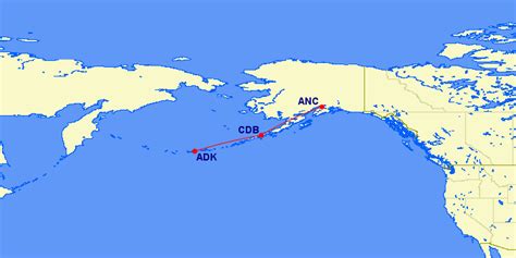 Alaska Airlines Route To Adak Via Cold Bay One Mile At A Time