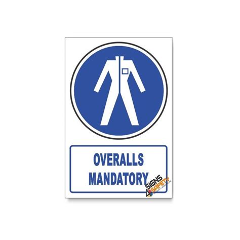 Nosa Sabs Mv D Overalls Mandatory Descriptive Safety Sign Mv