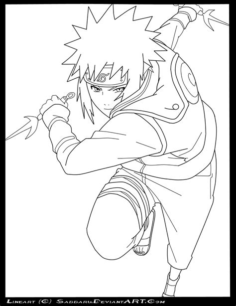 Naruto: Minato -lineart- by Sabbaru on DeviantArt