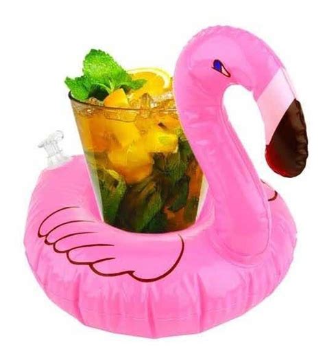 12 Portavasos Inflables Flamingo MercadoLibre