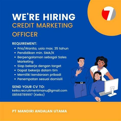 Lowongan Kerja Credit Marketing Officer CMO Di PT Mandiri Andalan