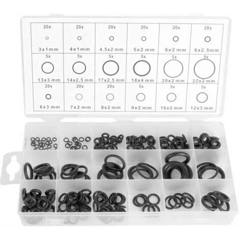 Kit d assortiment de joints toriques en caoutchouc 225 pièces pour