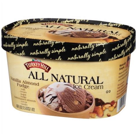 Turkey Hill All Natural Vanilla Almond Fudge Ice Cream 48 Fl Oz Kroger