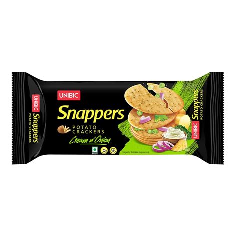 Unibic Snappers Potato Crackers Cream N Onion G Azha Pasa