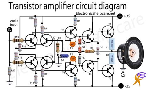 transistor amplifier circuit - Electronics Help Care