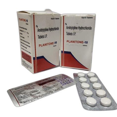 Planitone 10 Mg Amitriptyline Hydrochloride Tablets IP At Rs 27 Strip