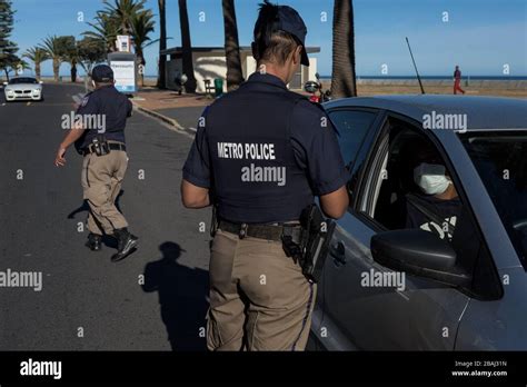 A Cape Town Police Checkpoint On The First Day Of South Africas 21 Day