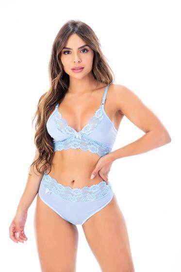 Conjunto Lingerie Calcinha Confort Suti Sem Bojo Renda Menina Mo A