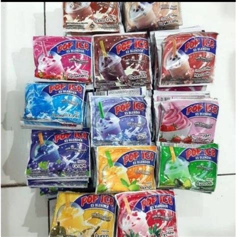 Jual Pop Ice 1 Renceng Isi 10 Sachet Bervarian Rasa 25g Shopee Indonesia