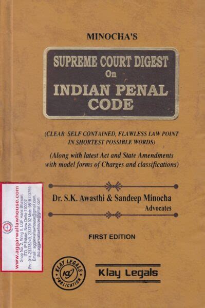 Supreme Court Digest On Indian Penal Code EDITION 2019