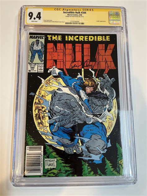 Incredible Hulk Cgc Ss Wp Signed Peter David