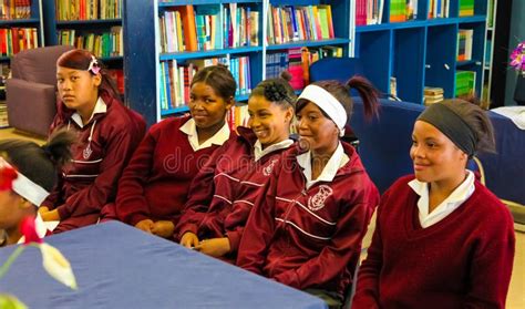 African High School Children and Teacher in Classroom Lesson Editorial ...