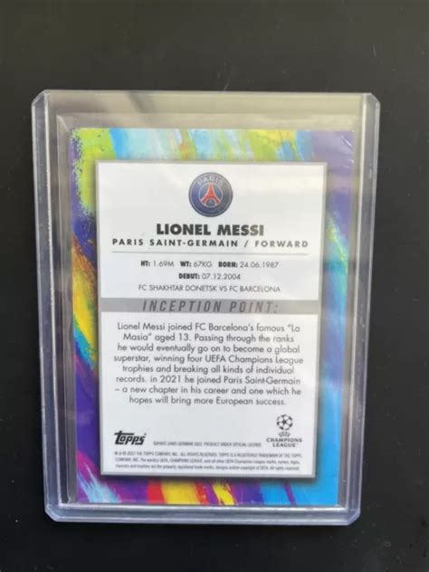 Topps Champions League Inception Lionel Messi Qualit Toile