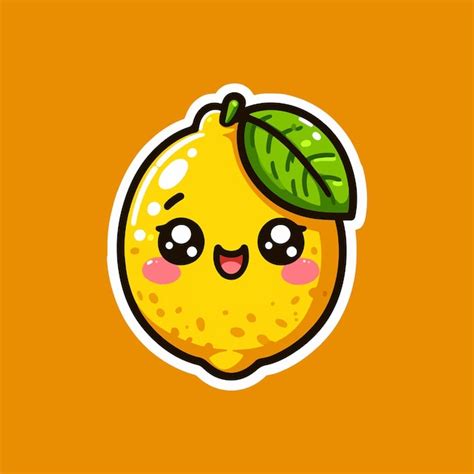 Premium Vector Cute Lemon Cartoon Art And Illustration Sticker