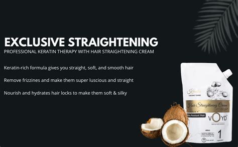 Voyd Professional Hair Straightening Cream With Coconut And Keratin