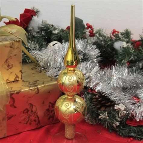 Tree Topper Finial Decorated Tree Topper Three Tiered Christmas Gg0370