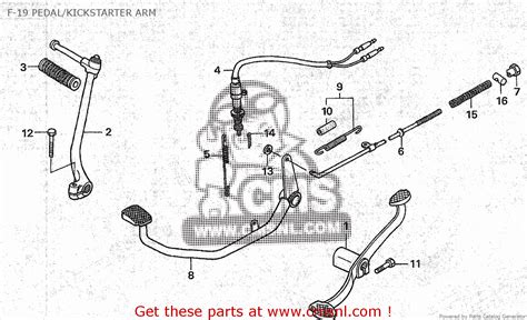 Honda NF100T WAVE 1994 R F 19 PEDAL KICKSTARTER ARM Buy F 19 PEDAL