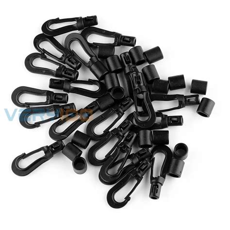 Very100 100pcs Shock Cord End Hooks For 5mm Bungee Cord Elastic Cord