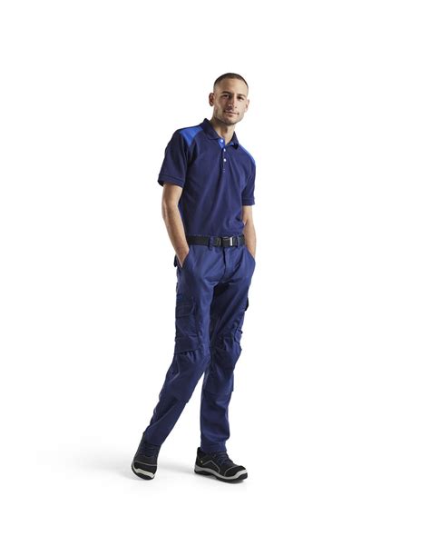 Pantalon industrie avec poches genouillères stretch 2D Marine Bleu Roi