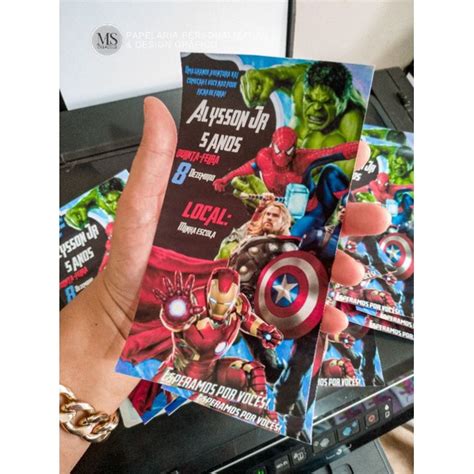 Convite Para Agenda Os Vingadores Shopee Brasil