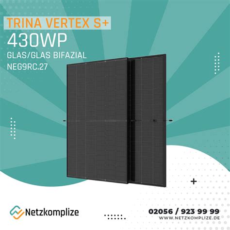 Solarmodul Trina Vertex S Wp Bifazial Glas Glas Neg Rc Ne