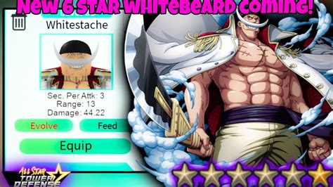 New 6 Star Whitebeard Coming How To Evolve Him In All Star Tower Defense Roblox Youtube