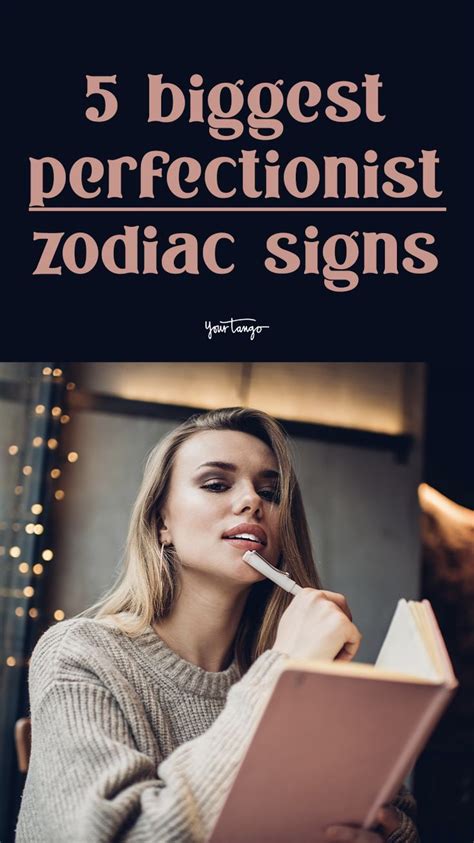 A Woman Reading A Book With The Title Biggest Perfectionist Zodiac Signs