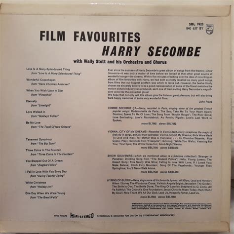 Harry Secombe Film Favourites Vinyl Lp Lp Record Buy Vinyl