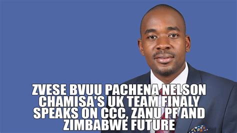 Zvese Bvuu Pachena Nelson Chamisa S Uk Team Finaly Speaks On Ccc Zanu