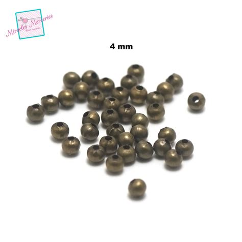 Petites Perles Rondes Intercalaires Mm Bronze Perle M Tal