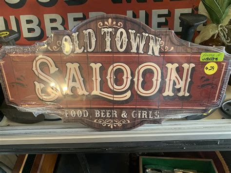 Old town saloon bar sign – Just Plane Interesting