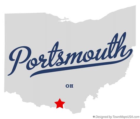 Map of Portsmouth, OH, Ohio