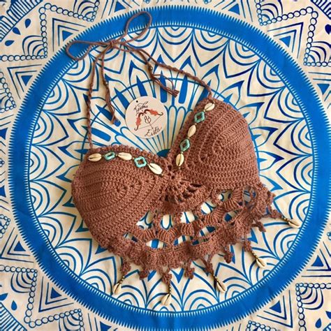 Ahana Dreamcatcher Beaded Cowrie Shell Festival Crochet Bikini Bralette