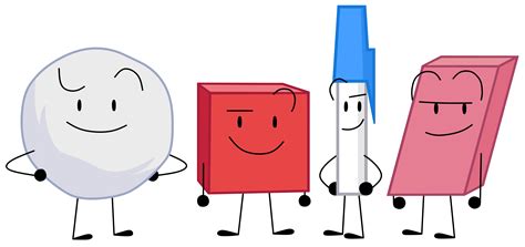 Pen And Eraser From Bfdi