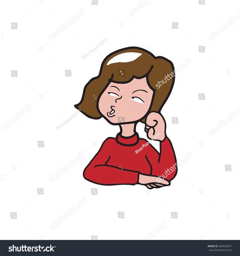 People Woman Expression Ignorant Cartoon Stock Vector (Royalty Free ...