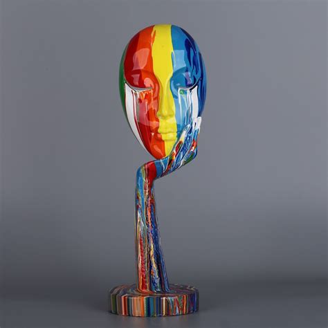 ArtZ® Abstract Painted Face Sculptures#N# – ArtZMiami