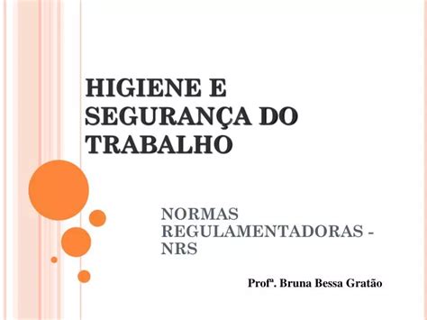 PPT HIGIENE E SEGURANÇA DO TRABALHO PowerPoint Presentation free