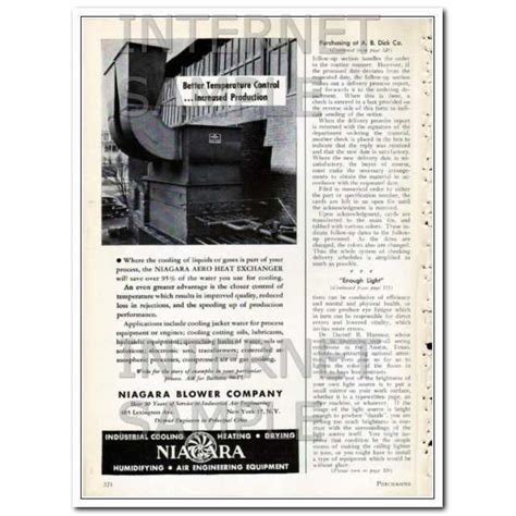 niagara blower company   temperature control vintage ad