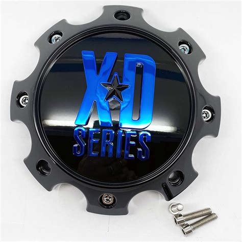 Kmc Xd Center Cap 8 Lug Matte Black Blue Logo Xd820 Grenade Kmc Xd