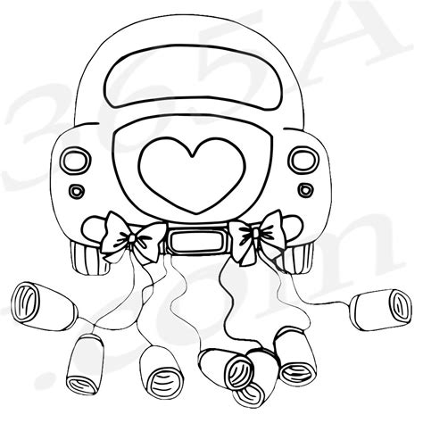 Just Married Car Drawing At Getdrawings Free Download