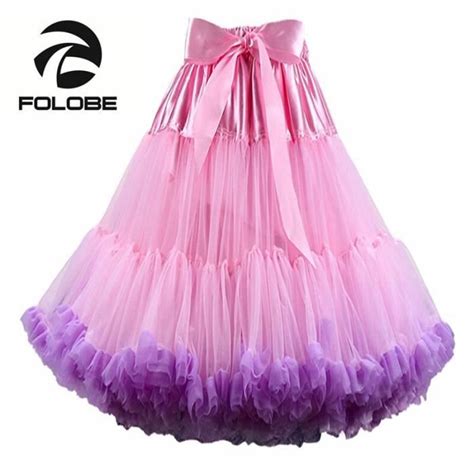 Jupe FOLOBE Jupe Tutu Multicolore En Tulle Doux 55cm Pour Femmes Et